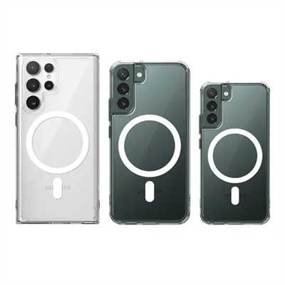 Wholesale mobile accessories online samsung s23 plus transparent magnet case