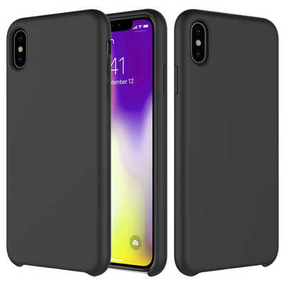 Cell phone accessories wholesale iPhone Xs liquid silicone case ultra slim case
