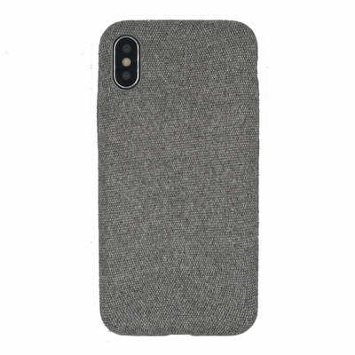 Wholesale phone accessories soft TPU fashionable design iPhone Xs linen fabric case