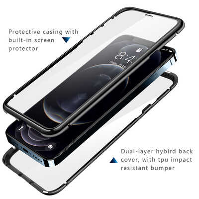 Mobile phone accessories wholesale case iPhone 12 mini magnetic glass case