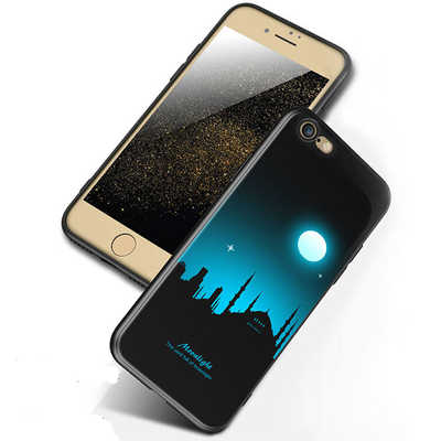 Best supplier fashion luminous night light soft TPU printing case for iPhone 8