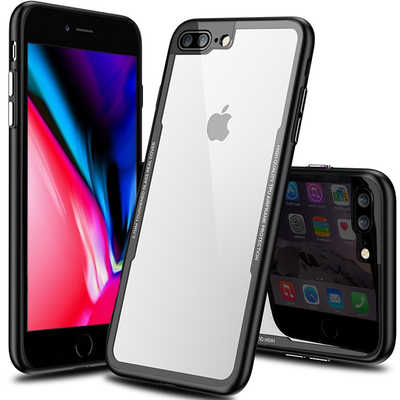 Manufacturer wholesale fashion design iPhone 8 TPU frame tempered glass Case