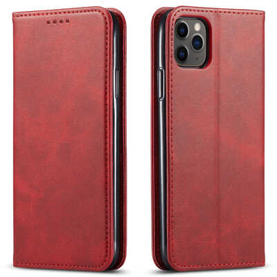 Phone case distributors iPhone 14 Pro leather case magnetic calf wallet case