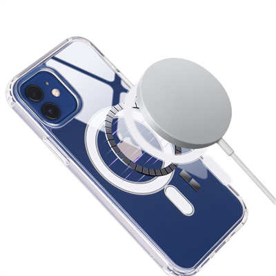Wholesale iPhone accessories transparent case with magsafe for iPhone 13 back cover