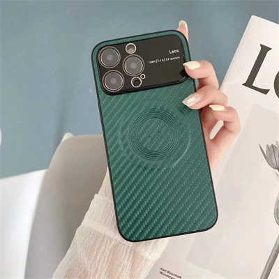 iPhone 15 carbon fiber case wholesale iPhone magsafe case sliding lens window