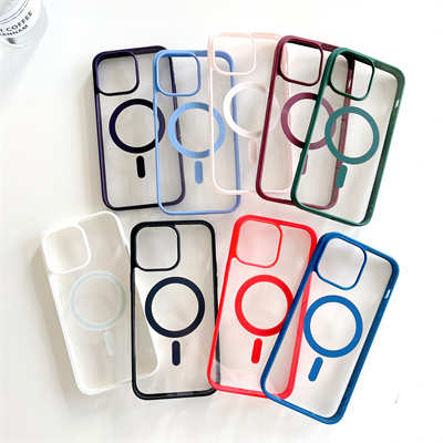 Wholesale clear phone case iPhone 14 matte silicone magsafe case phone cover