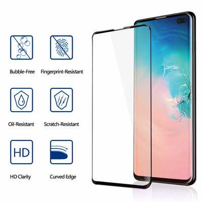 Mobile screen protector company Samsung S10 plus 3D full cover tempered glass