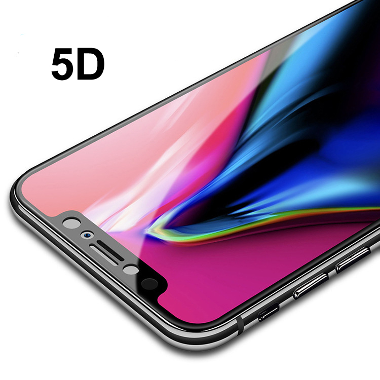 Top Quality 9H shatterproof iPhone Xs Max 5D tempered glass screen protector supplier